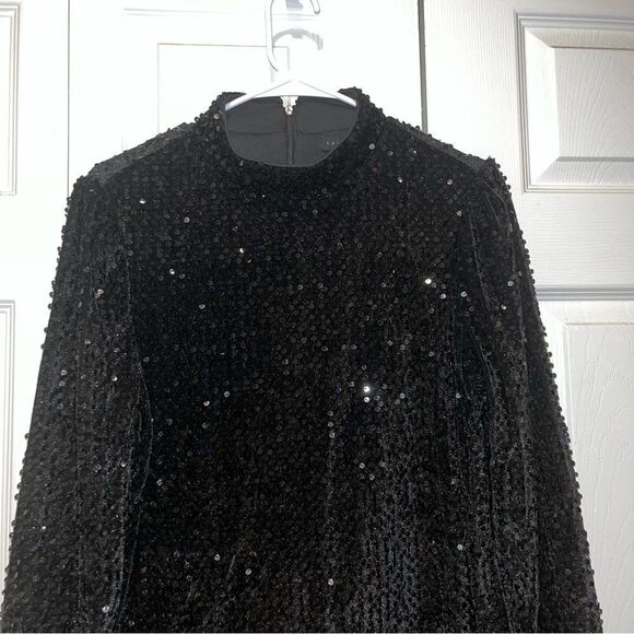 Sanctuary Sparkling Black Mini Dress - Picture 5 of 10